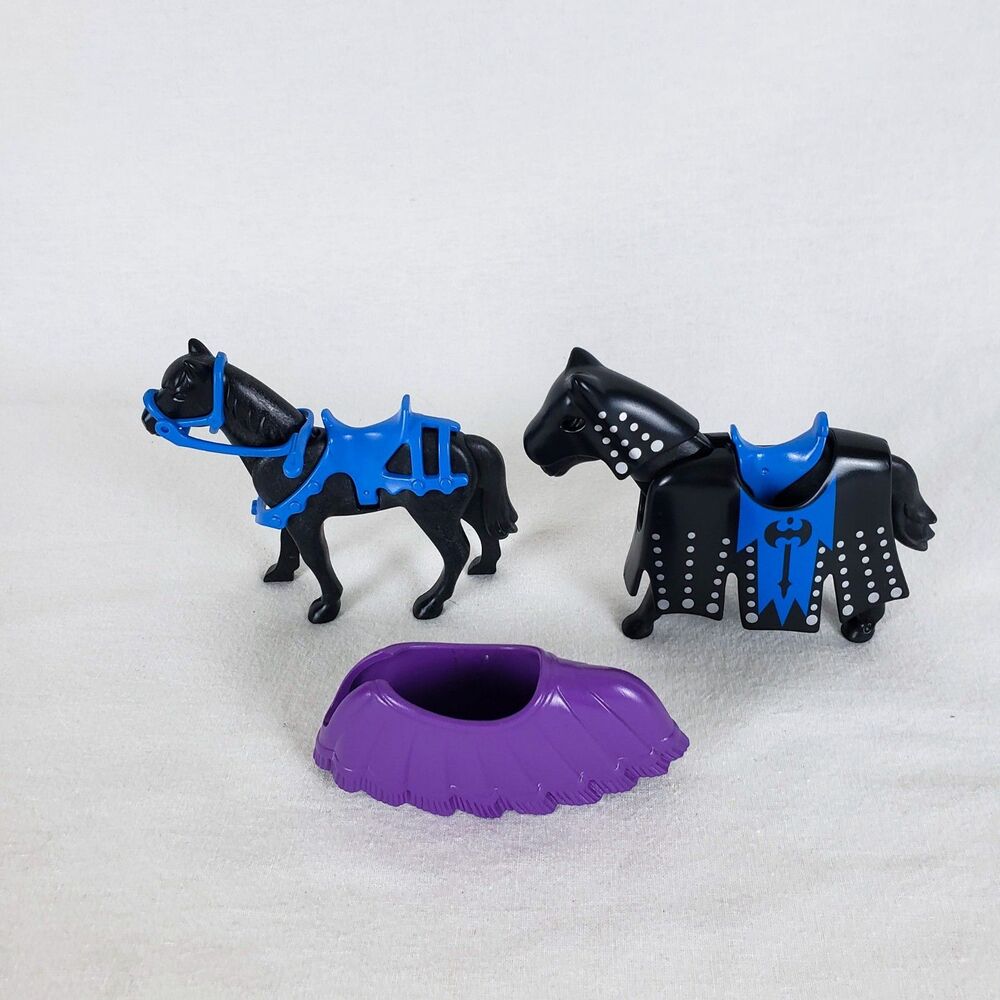 Playmobil Black Knight Crusader Horses Medieval Castle